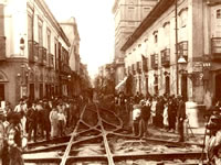 Rua Direita com Rua São Bento em 1900