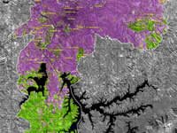 Imagem de satélite (Landsat7) do Município de São Paulo